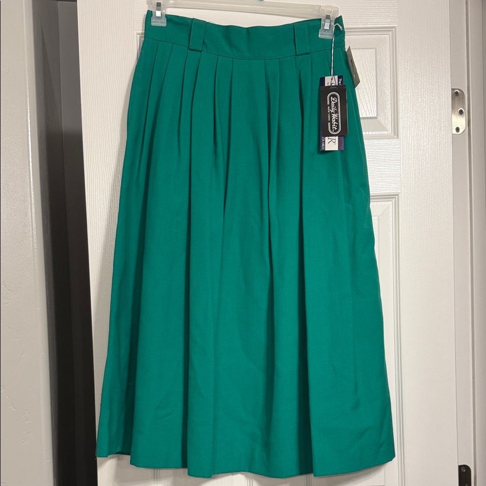 1.  Chic Teal Midi Skirt by Classic Elements